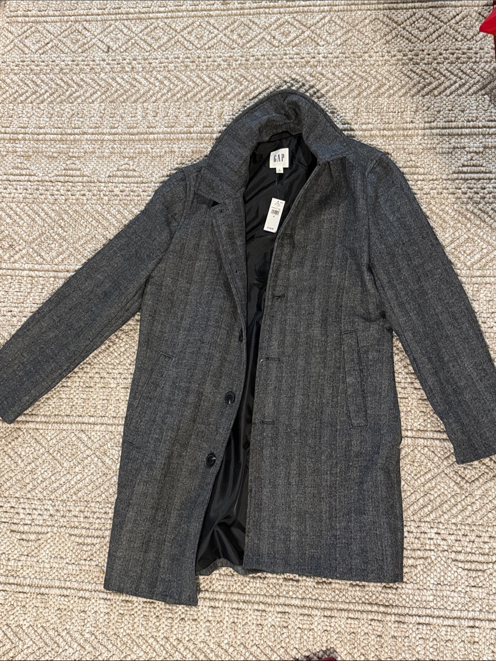 GAP Men's-Style Charcoal Gray Trench Coat